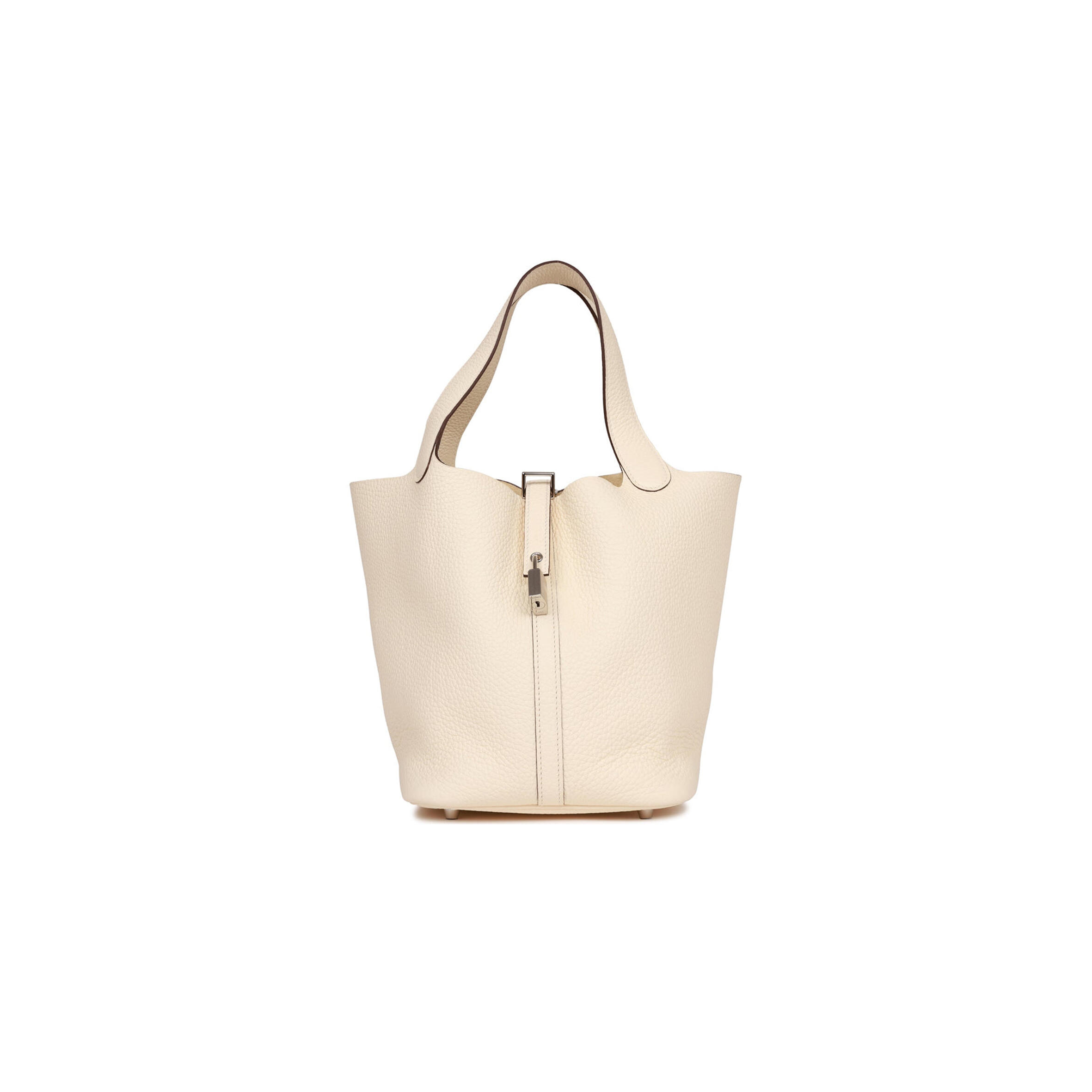 HERMES PICOTIN LOCK 22 CLEMENCE PALLADIUM HARDWARE (22*21*17cm)